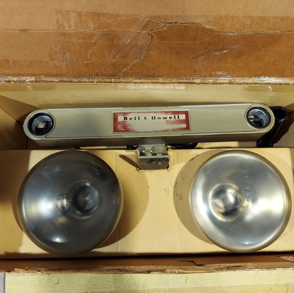 Vintage Bell Howell Flood Light Bar Lamp 375w For Indoor Projector Movies #28801